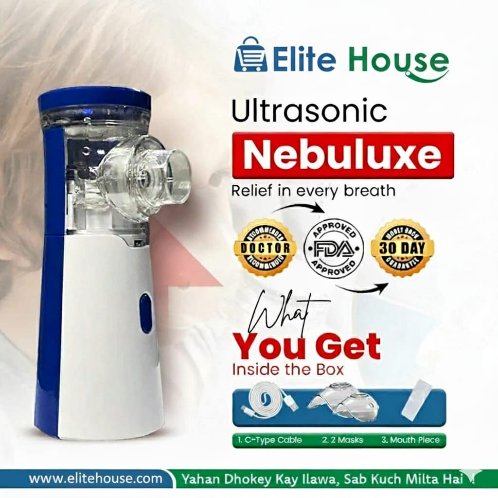 Nebuluxe Ultrasonic Portable Nebulizer Kit- FDA Approved